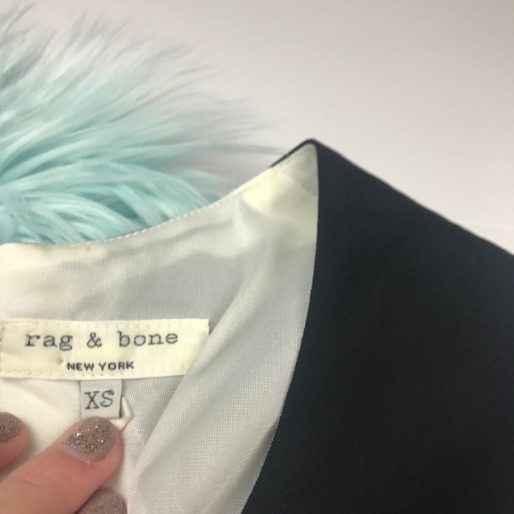 Rag & Bone Asymmetrical Black and White Dress XS - Picture 2 of 8