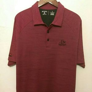 Antigua Men Size Large Red Granite Golf Polo Shirt