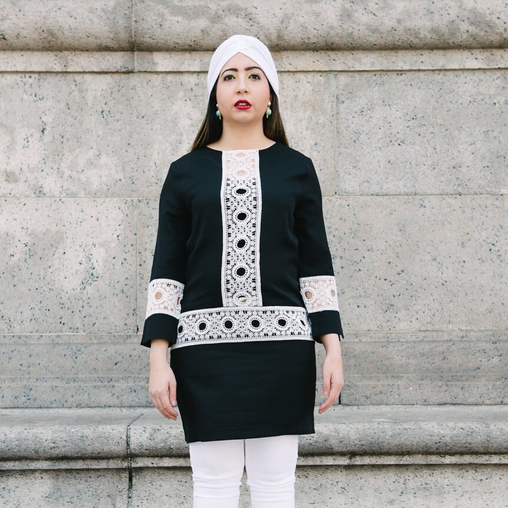 Lacey Black & White Tunic