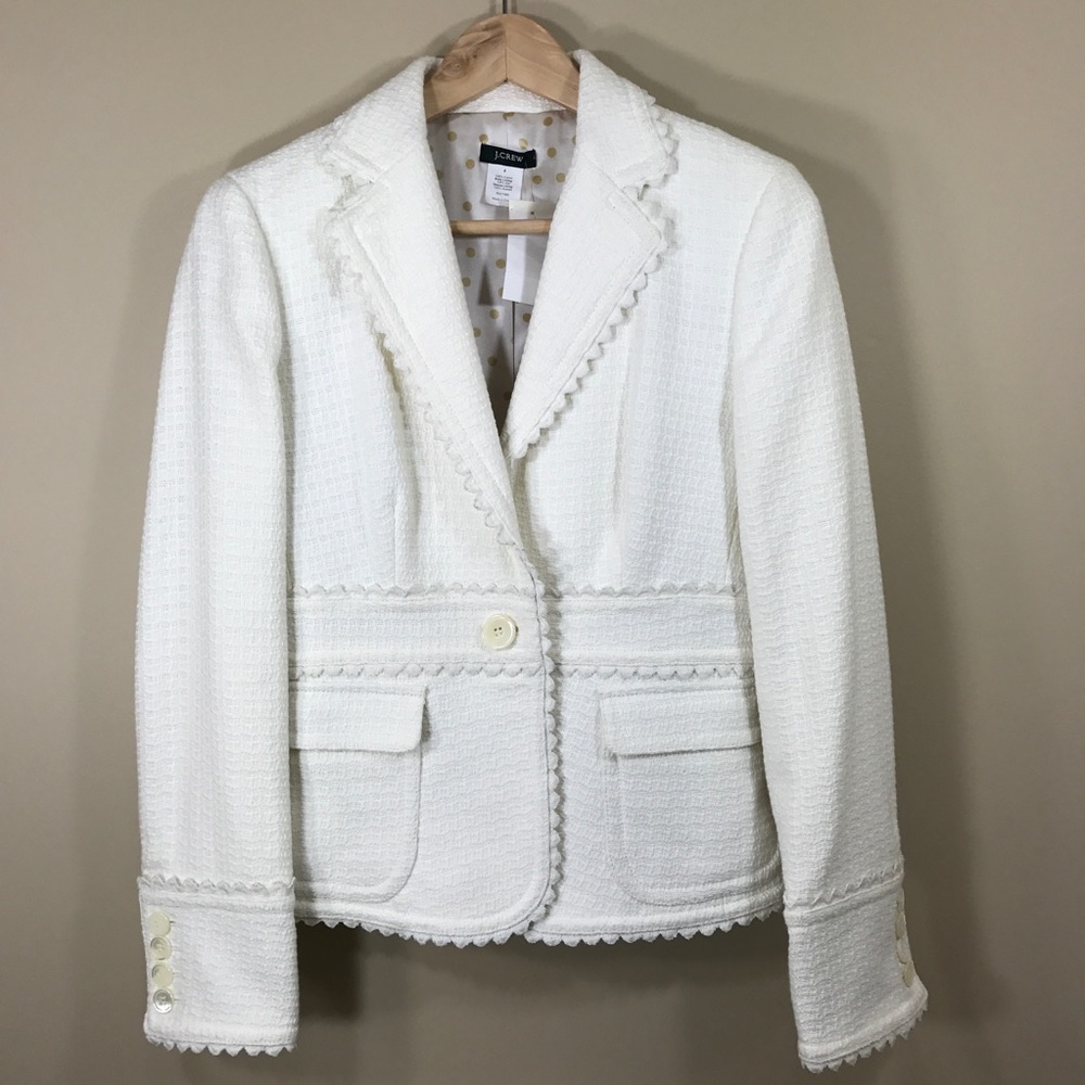 J.Crew white blazer, size 4