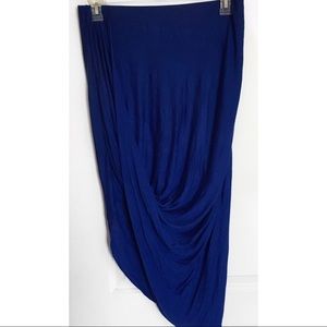 EXPRESS DARK BLUE ASYMMETRICAL SKIRT