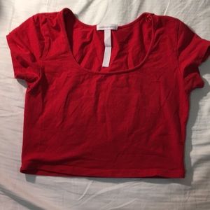 Red crop top