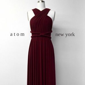 Burgundy infinity dress