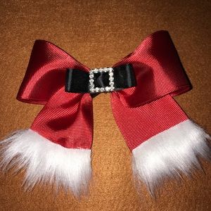 Handmade santa bow
