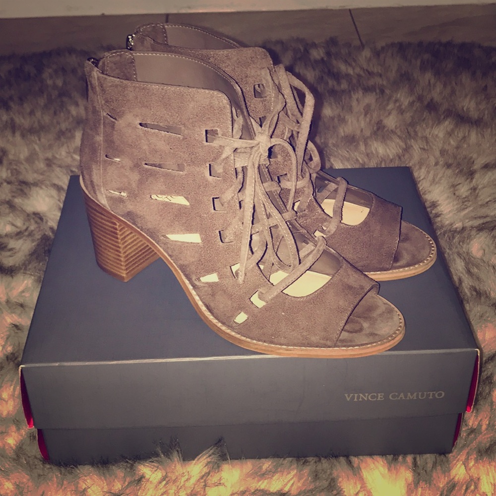 Vince Camuto Tressa Perforated Block Heel Sandal