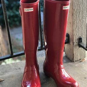 Red Hunter Gloss Original Tall Rain Boots
