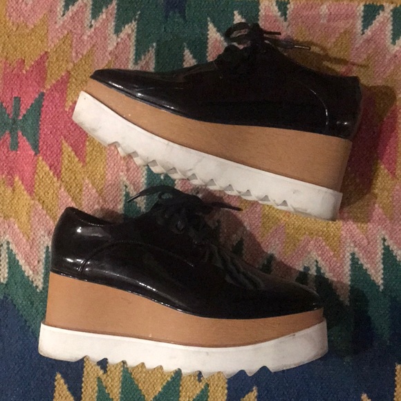 vegan platform oxfords