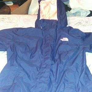 Blue & Pink North Face Rain Coat