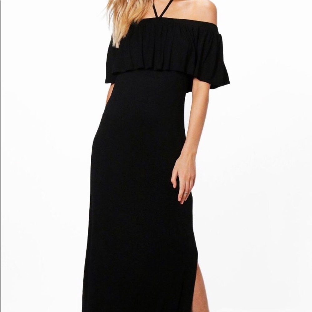Black Maxi Dress With Slit Size Medium