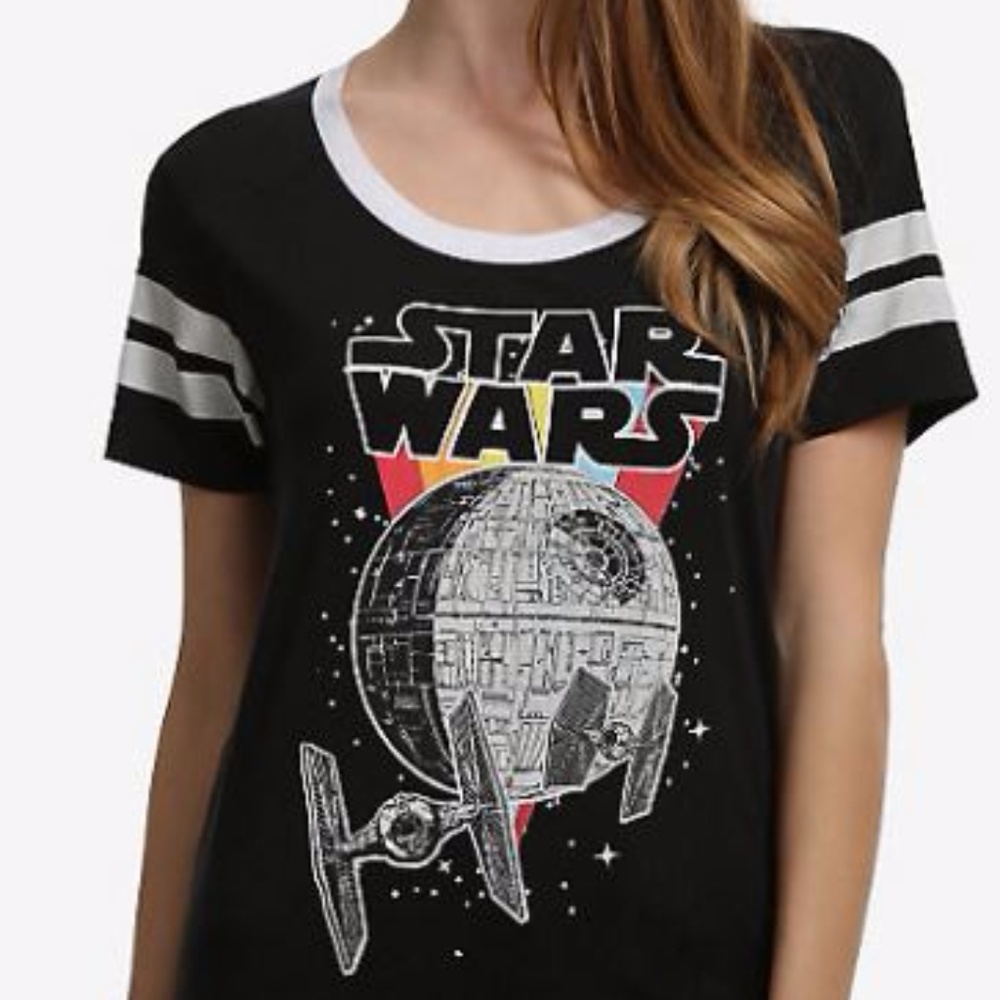 Star Wars Retro Scoop Neck Womens Tee Shirt