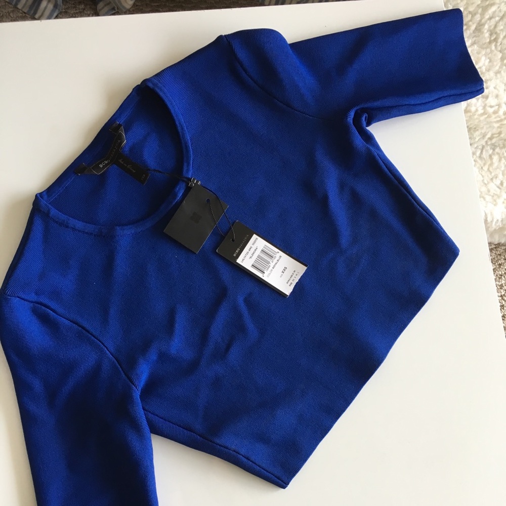 Bcbg cropped bandage material top