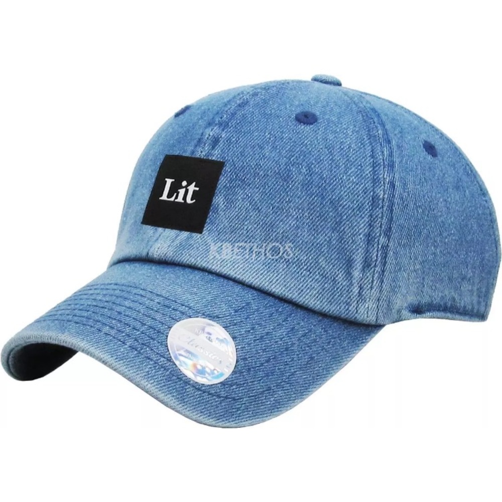 Lit Distressed Denim Dad Hat - Picture 2 of 2