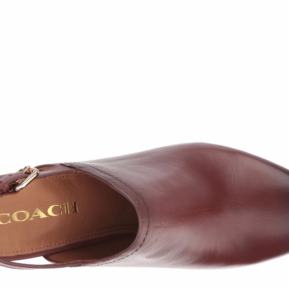 COACH Carmine Block-Heel Slingback Mules 8.5 Brown - Picture 2 of 5