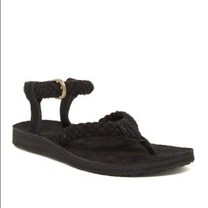 NEW Teva Original Suede Braid Sandal Black size 7