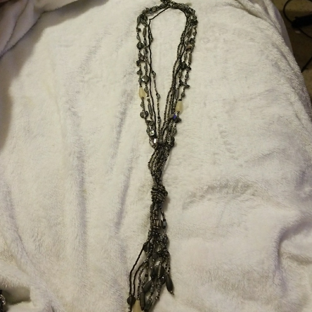Beautiful Gun metal "about color" necklace
