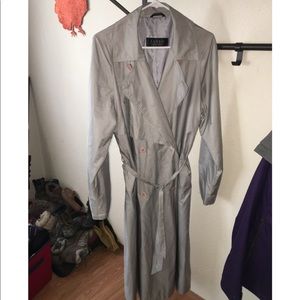 Silver trench coat