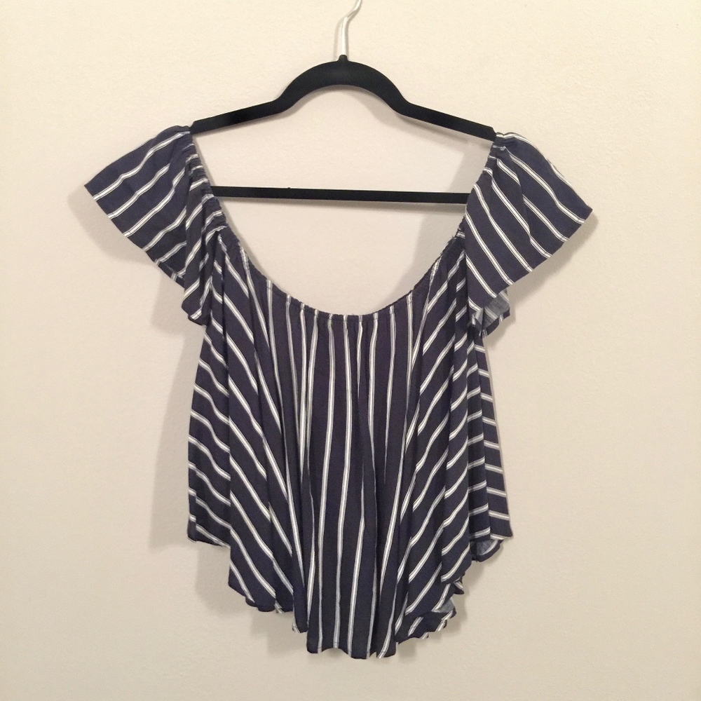 Striped Off the Shoulder Blouse