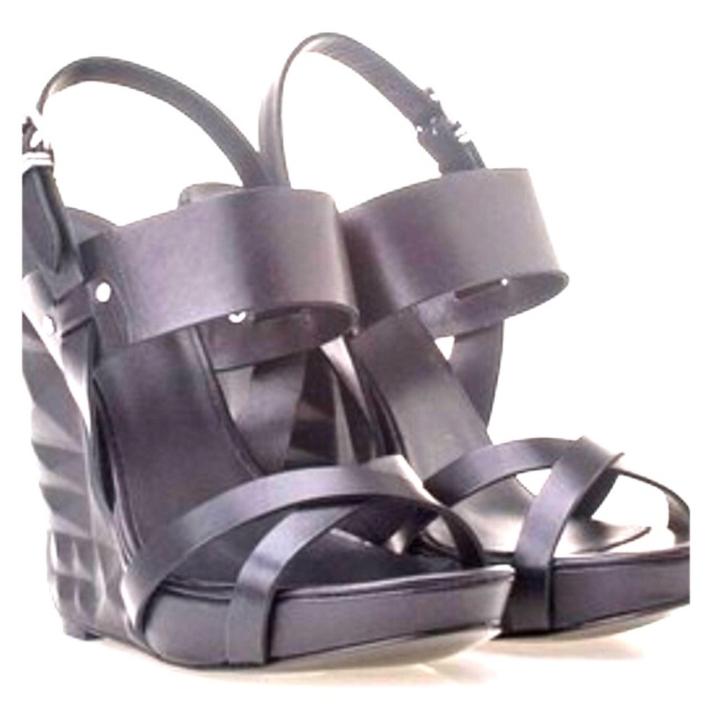 Ash Marilyn Black Strap Wedges