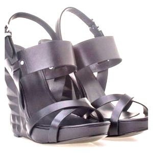 Ash Marilyn Black Strap Wedges