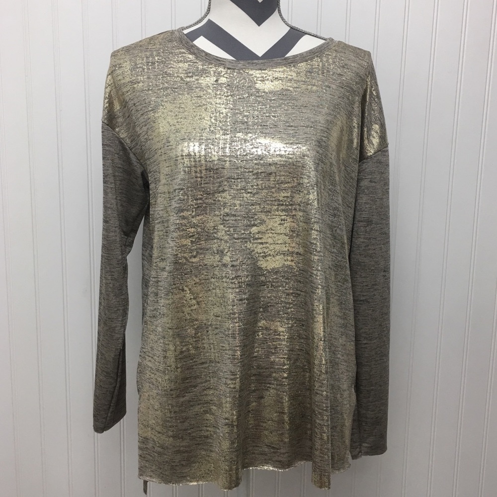 NWT gold, long sleeve top