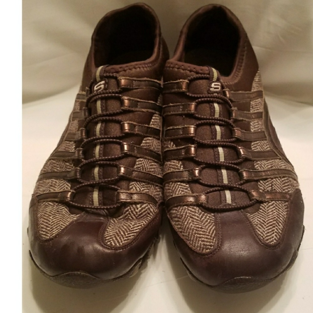 SKETCHER Athleseirue Brown Tweed shoes  size 9