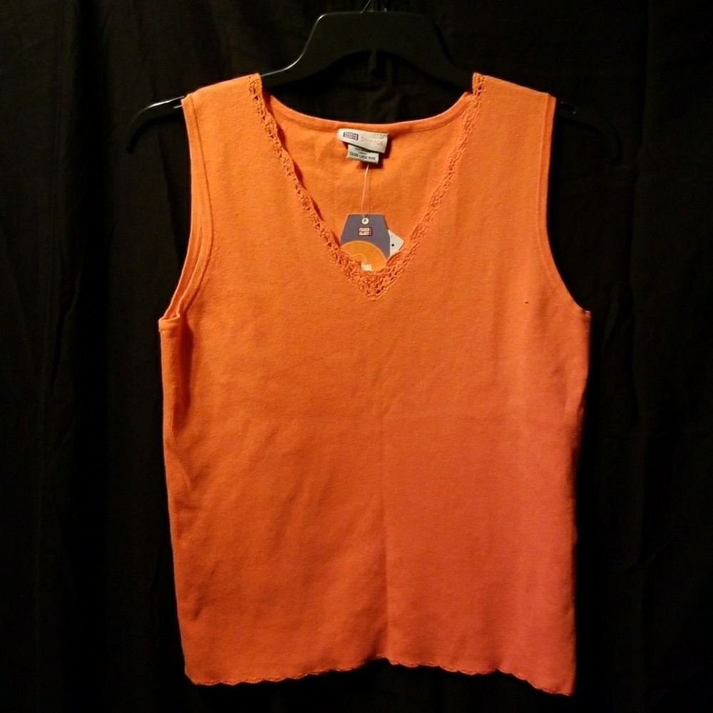 Orange Check top