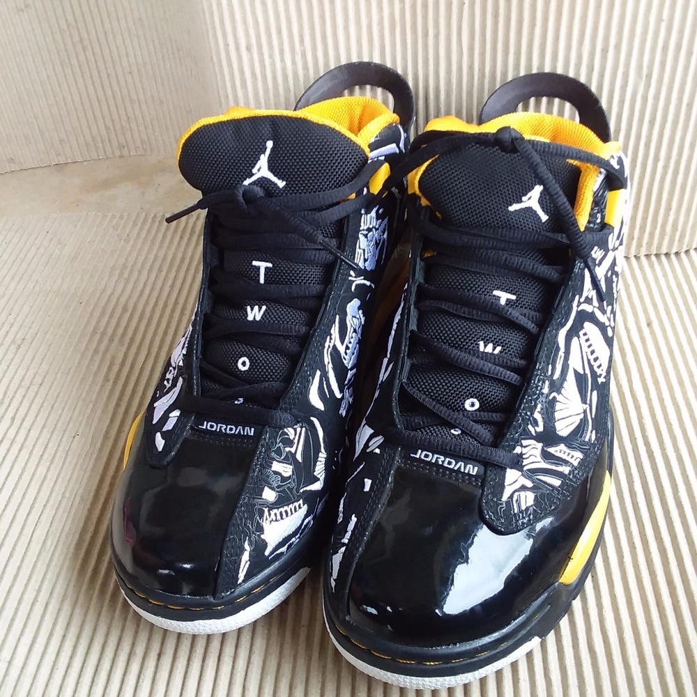 Yellow White Black Air Jordan Shoes Men