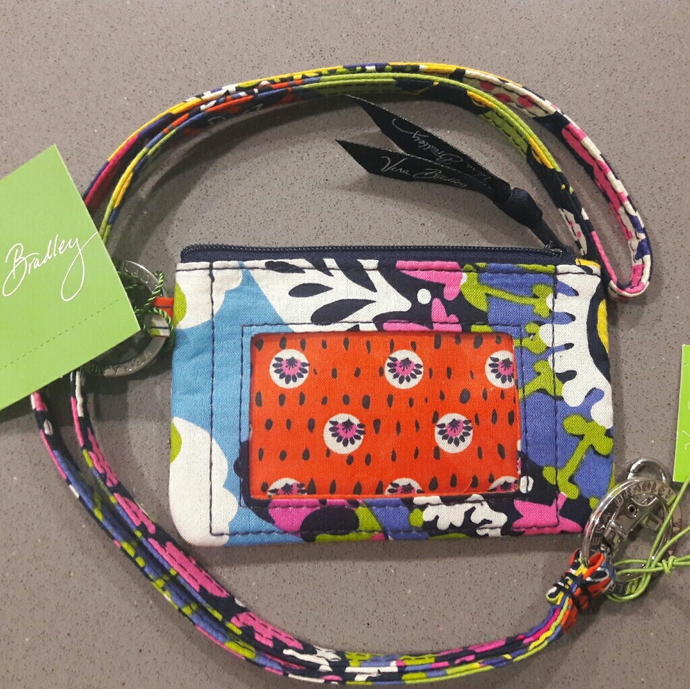 Vera Bradley Zip ID Case Lanyard Set NWT