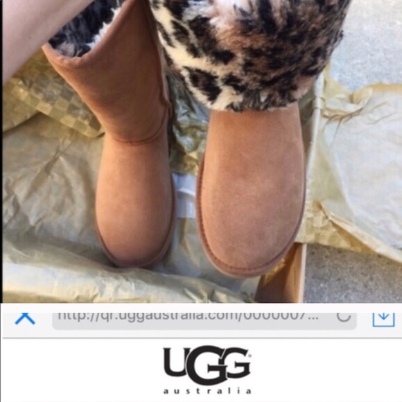 UGG classic tall animal print fur boots Sz 9 NEW - Picture 2 of 5