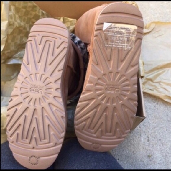 UGG classic tall animal print fur boots Sz 9 NEW - Picture 4 of 5