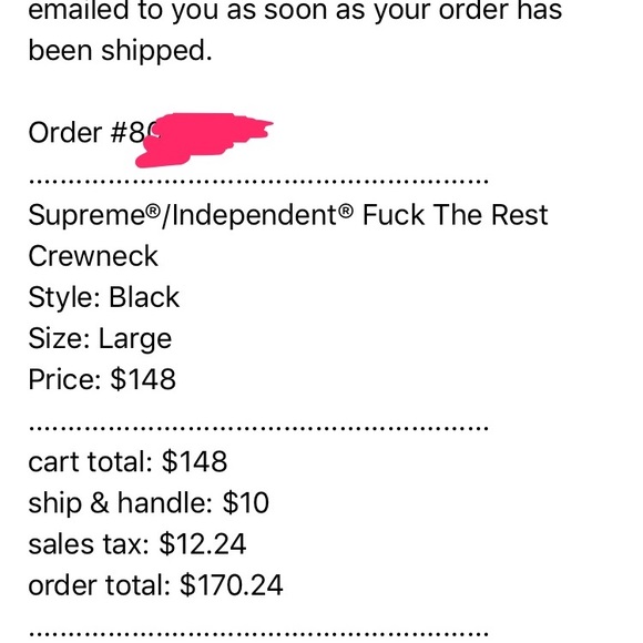 Supreme/Independent Crewneck