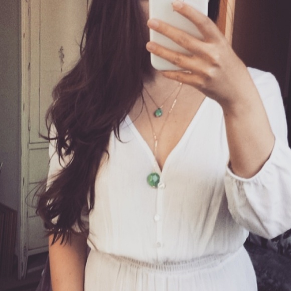 NEW // White Button Front Romper - Picture 2 of 2