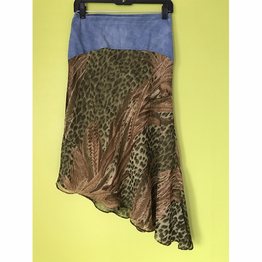 Her Style Animal Print Asymmetrical Skirt Sz S