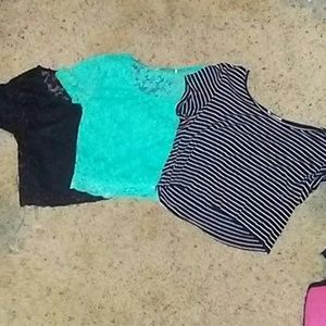 3 crop tops