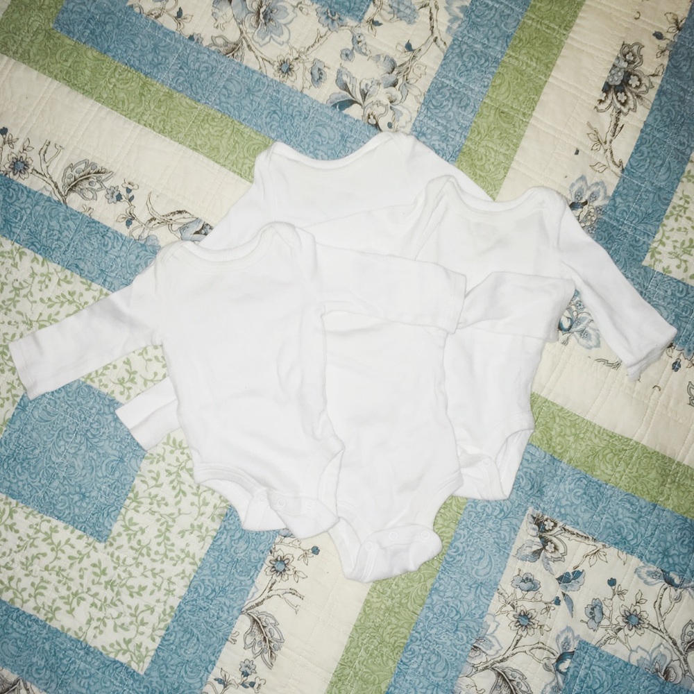 4 Plain Newborn onesie