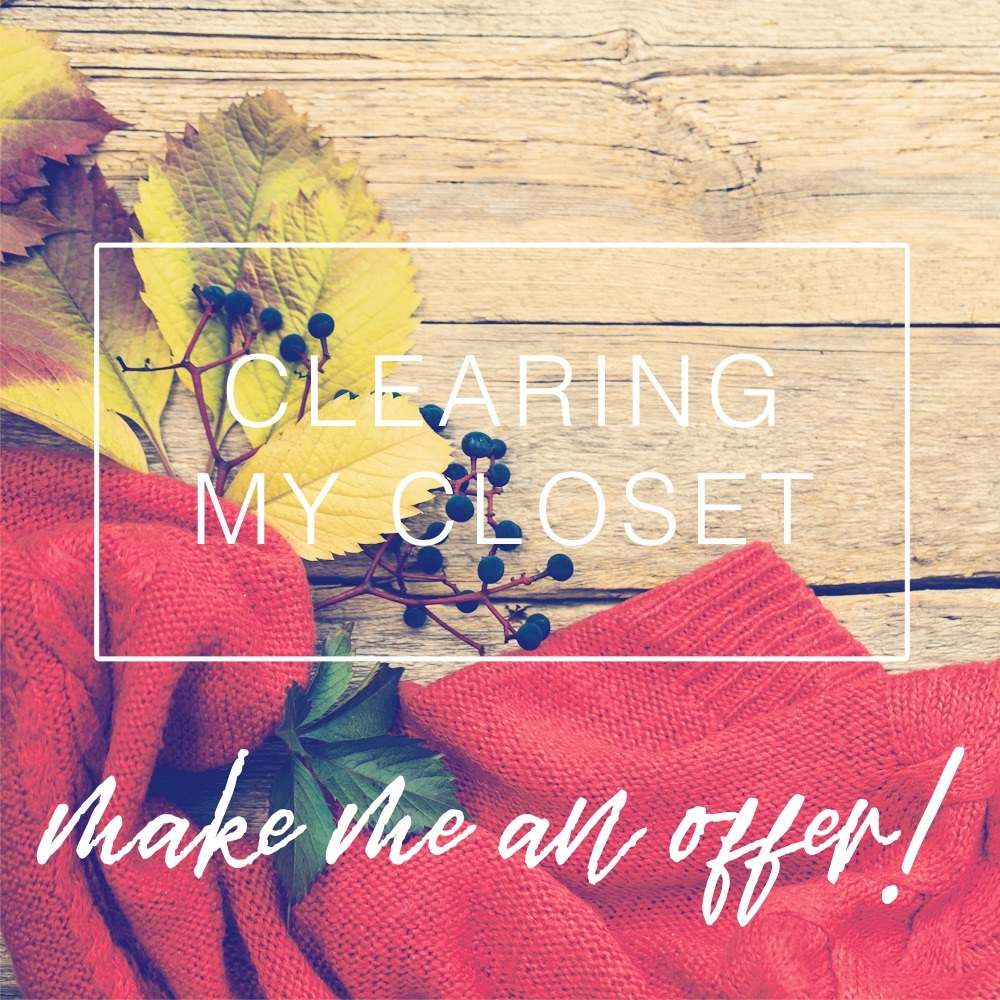 Time to clear out my closet!