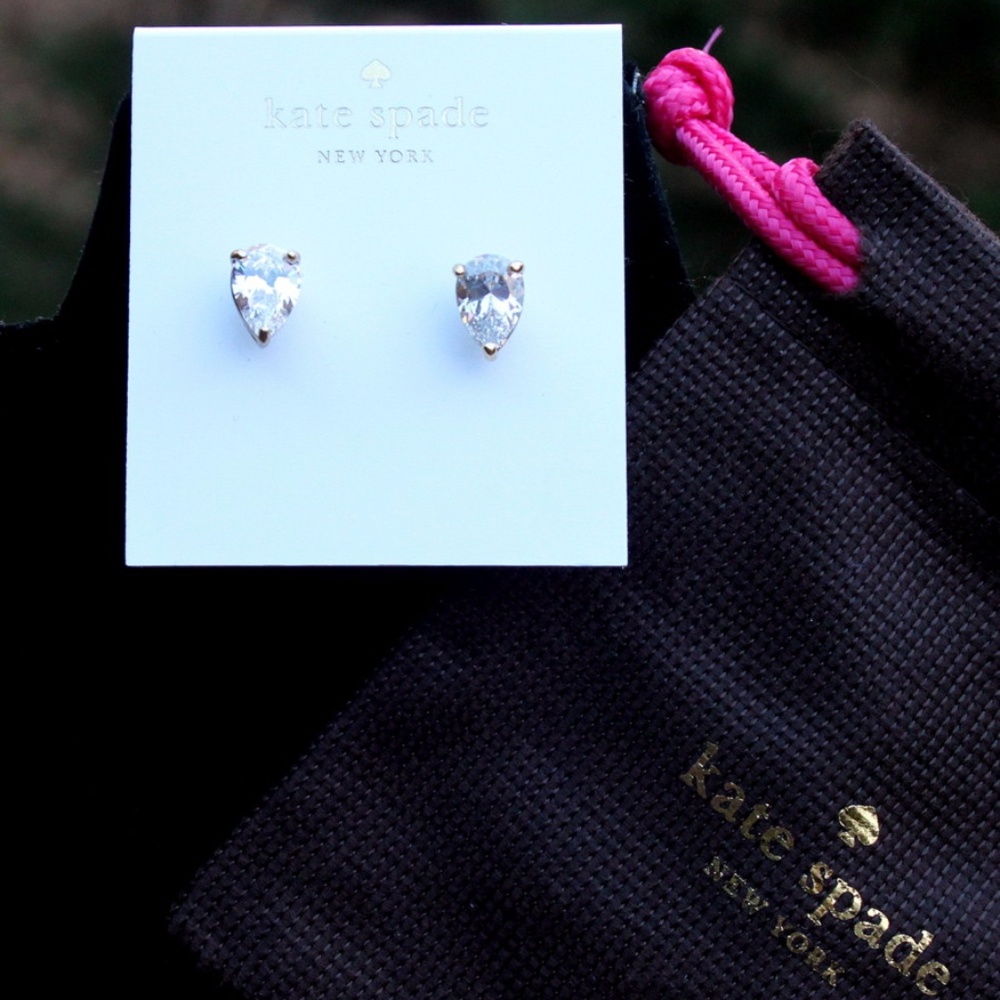 New Kate Spade Shine On Clear Post Earrings