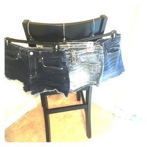 3 pair denim shorts