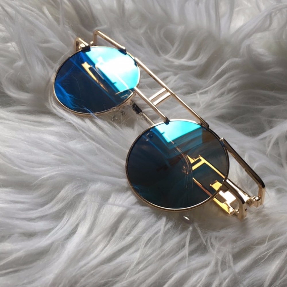 Technologic Mirror Teal Gold Polarized Sunglasses - Picture 2 of 4