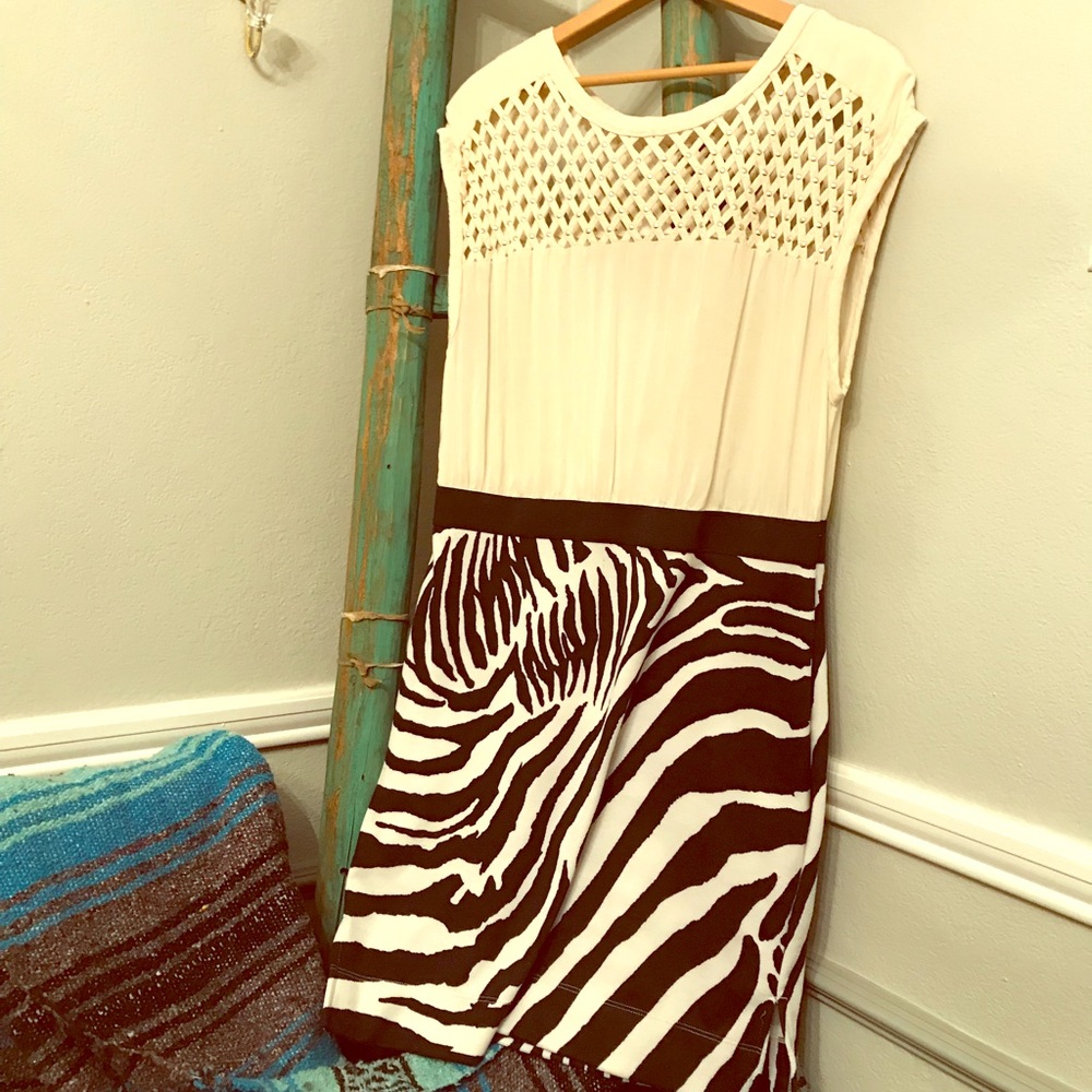 Free People | Bodycon Zebra Print Dress 🦓