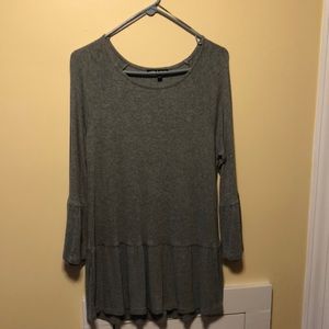 Gray Knit Top