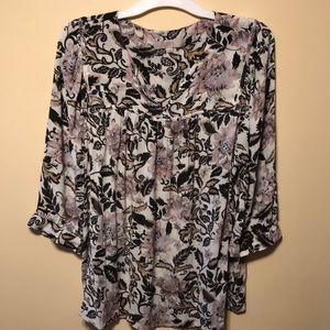 3/4 floral top from Loft