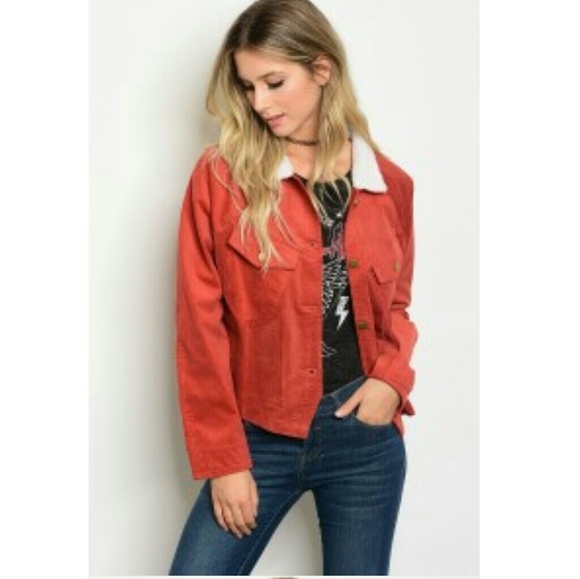 1 left!! Sz. Sm!!NWT 80s style RUST COLORED JACKET - Picture 2 of 6