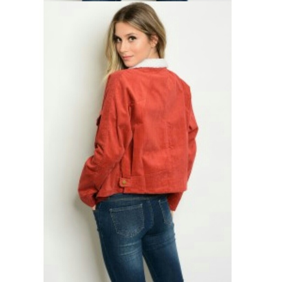 1 left!! Sz. Sm!!NWT 80s style RUST COLORED JACKET - Picture 3 of 6