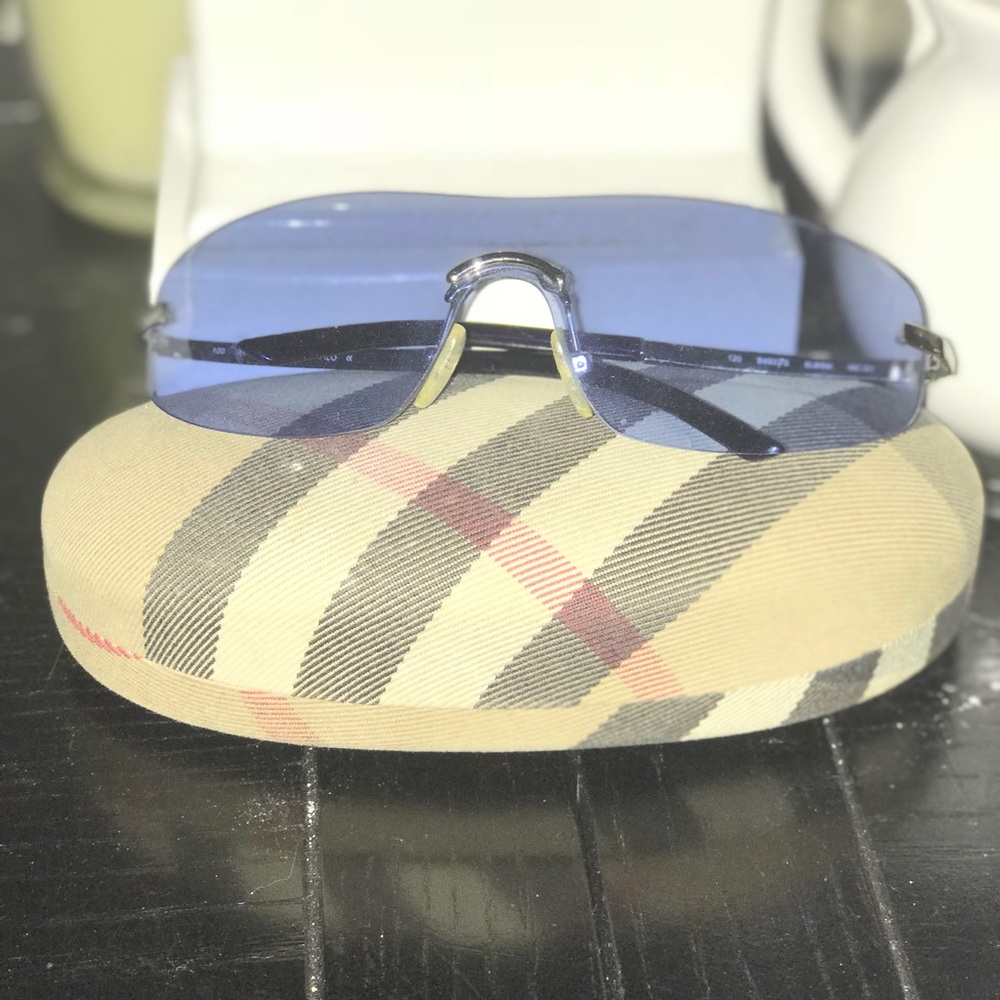 Blue designer sunglasses