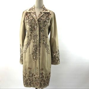 Biya by Johnny Was Beaded Embroidered Silk Coat