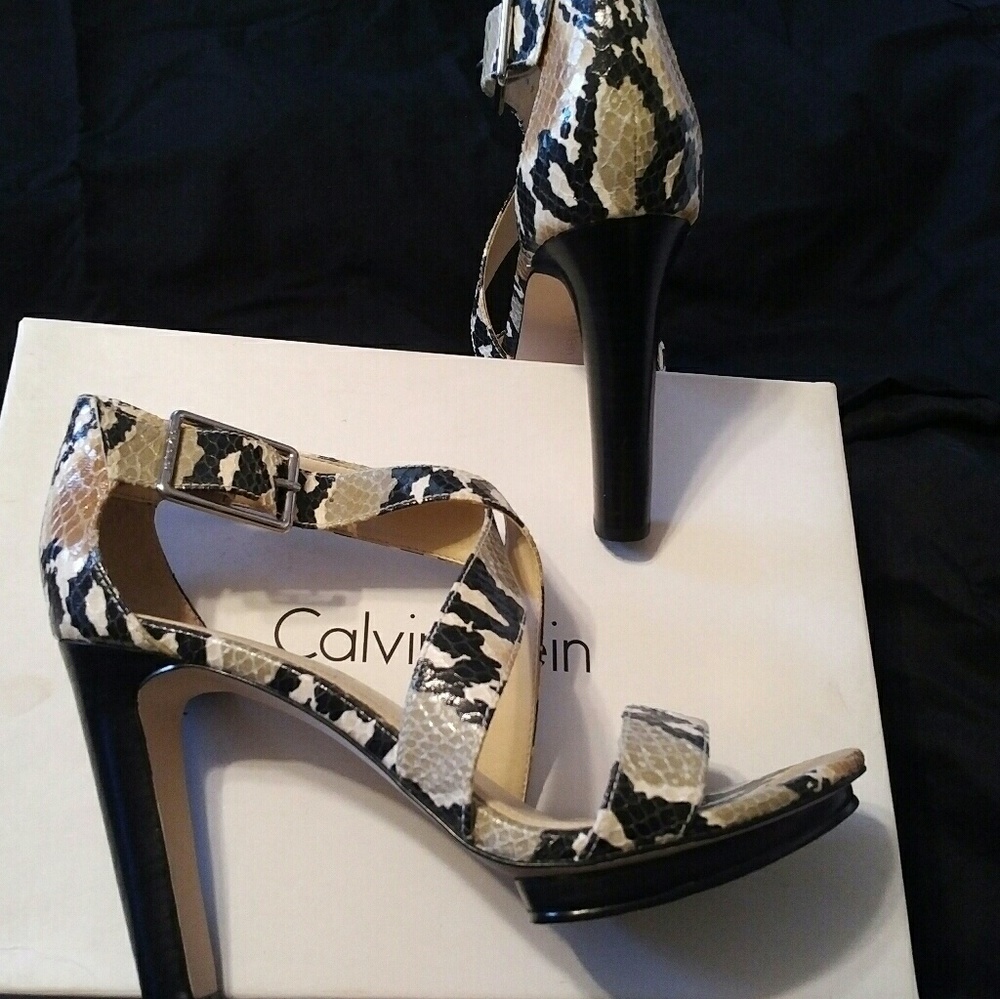 Snake print shoes