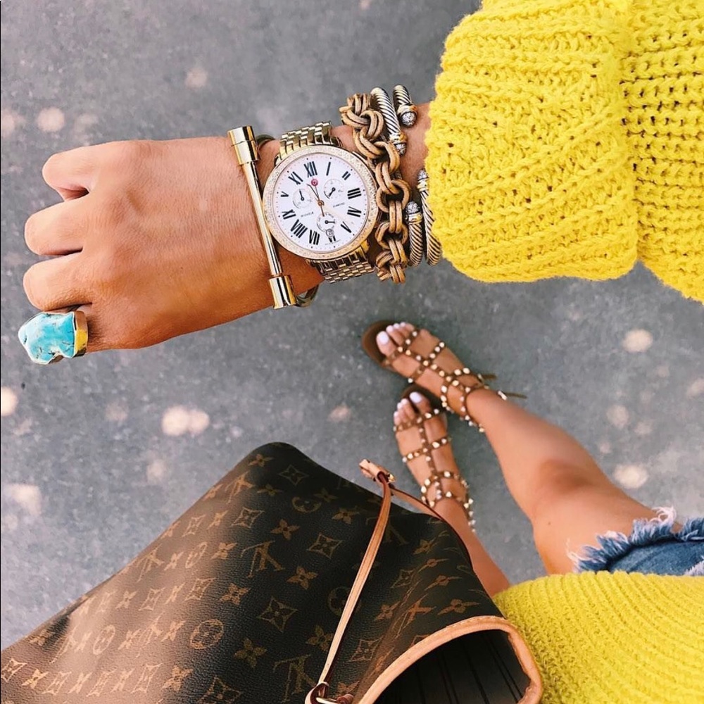 Michelle Serein Diamond Gold Watch