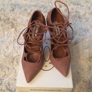 Steve Madden     Keenton Pink Nubuck Heels