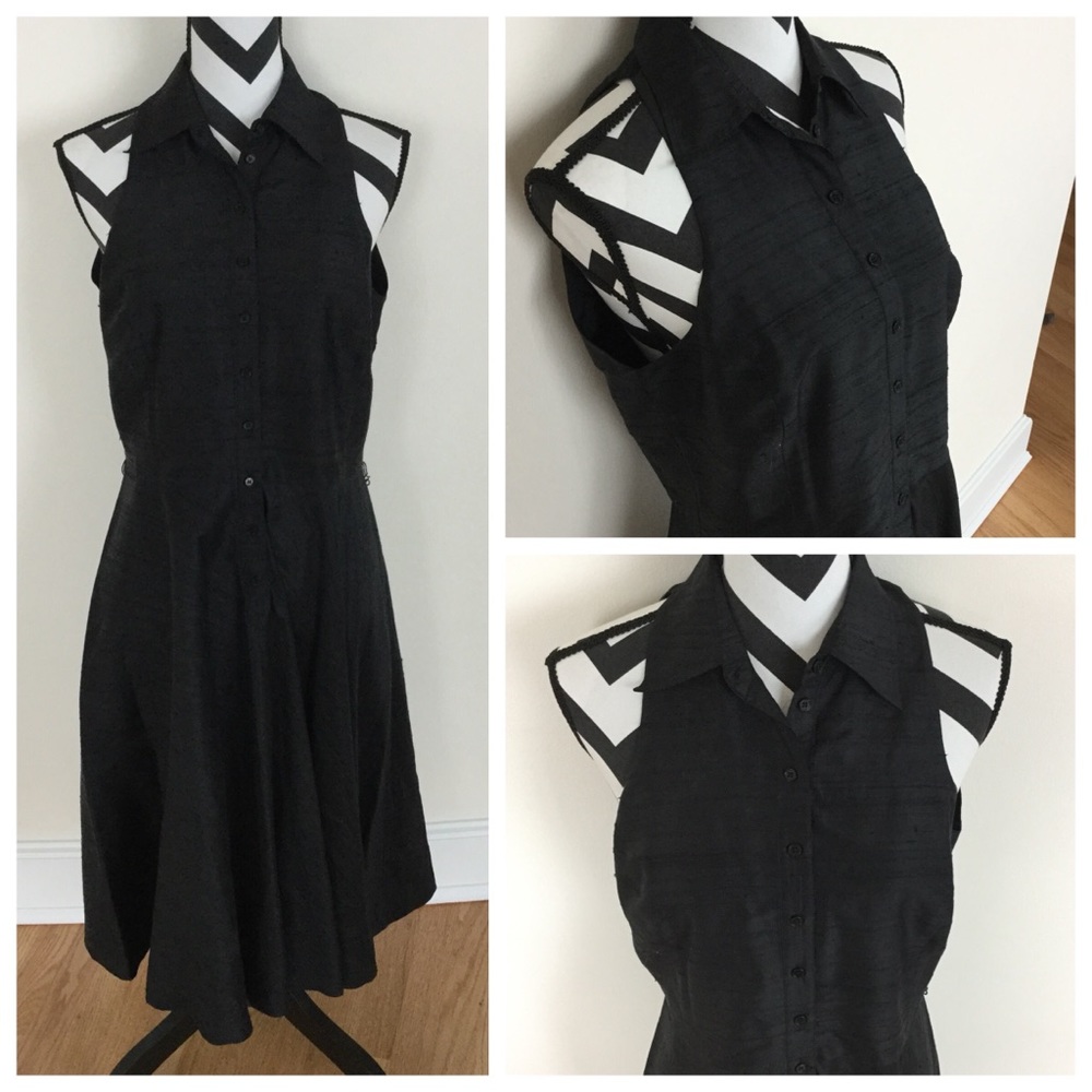 LAUREN by Ralph Lauren Black Silk Dress